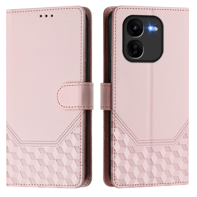 For vivo iQOO Z9x Honeycomb Embossing RFID Leather Phone Case