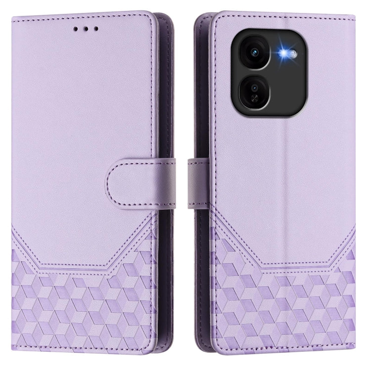 For vivo iQOO Z9x Honeycomb Embossing RFID Leather Phone Case
