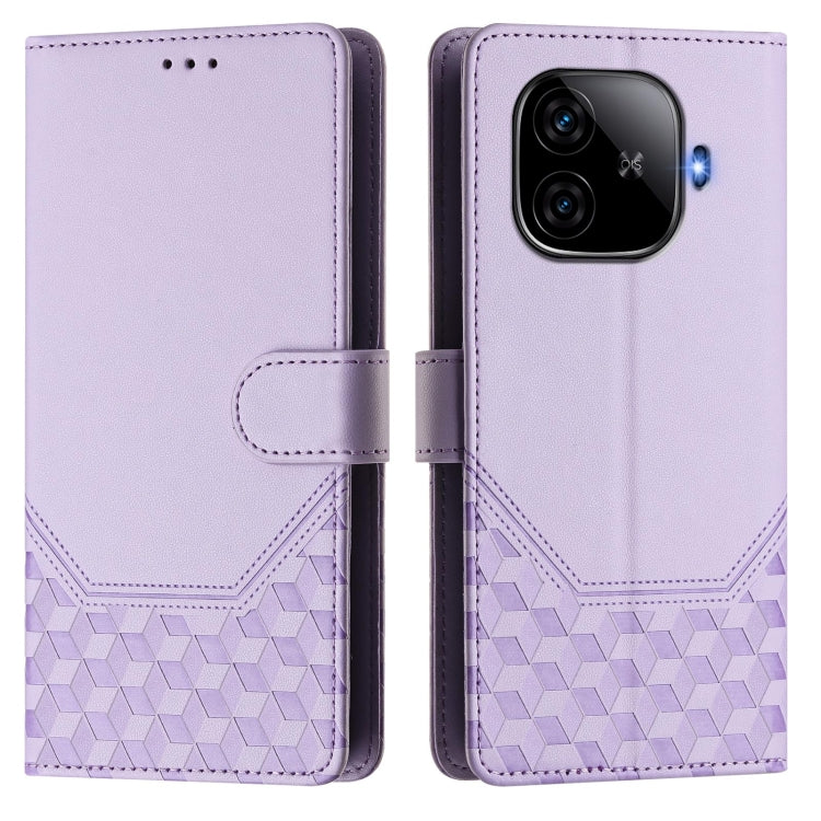 For vivo iQOO Z9 / Z9 Turbo Honeycomb Embossing RFID Leather Phone Case