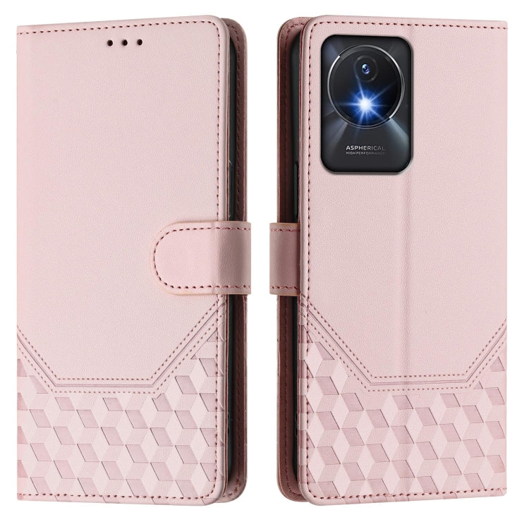 For vivo Y02a 4G / Y02 4G / Y11 2023 / Y02T Honeycomb Embossing RFID Leather Phone Case