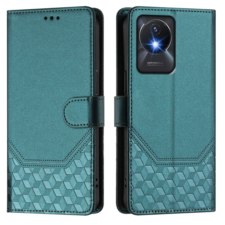 For vivo Y02a 4G / Y02 4G / Y11 2023 / Y02T Honeycomb Embossing RFID Leather Phone Case