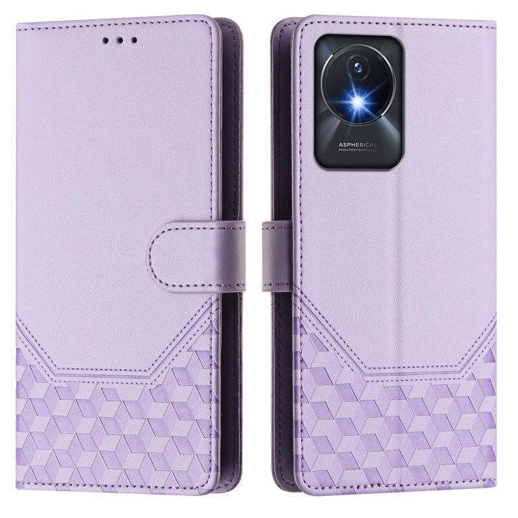 For vivo Y02a 4G / Y02 4G / Y11 2023 / Y02T Honeycomb Embossing RFID Leather Phone Case