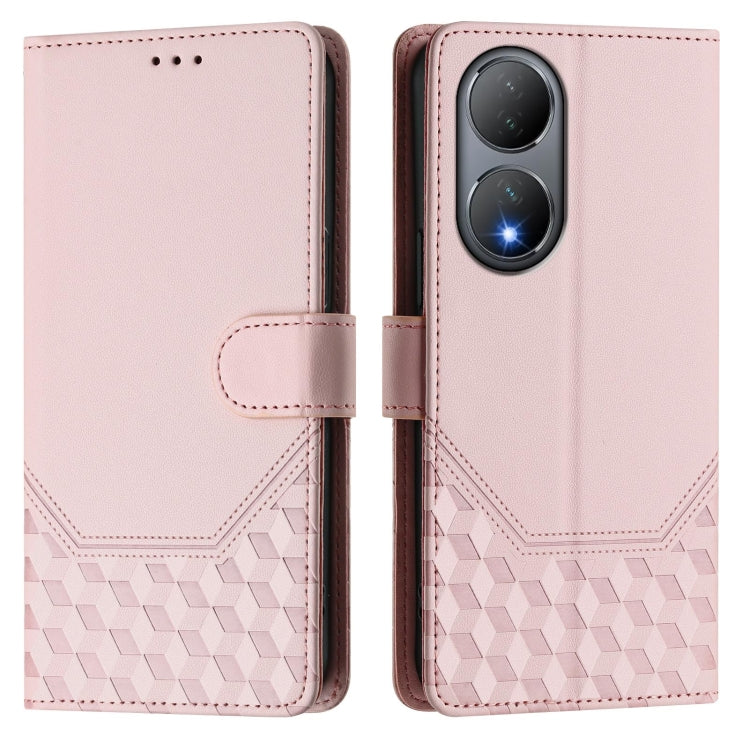 For vivo Y100 5G Global Honeycomb Embossing RFID Leather Phone Case