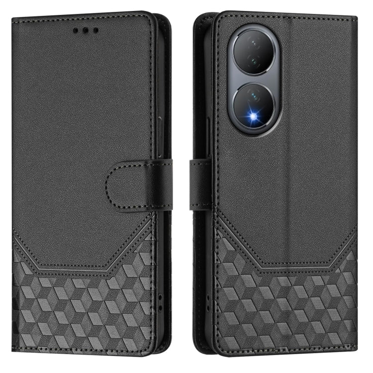 For vivo Y100 5G Global Honeycomb Embossing RFID Leather Phone Case