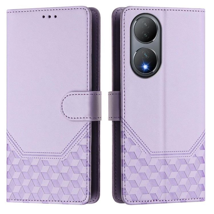 For vivo Y100 5G Global Honeycomb Embossing RFID Leather Phone Case