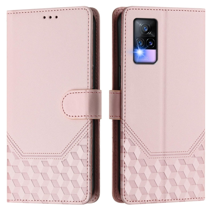 For vivo V20 / Y73 2021 Honeycomb Embossing RFID Leather Phone Case