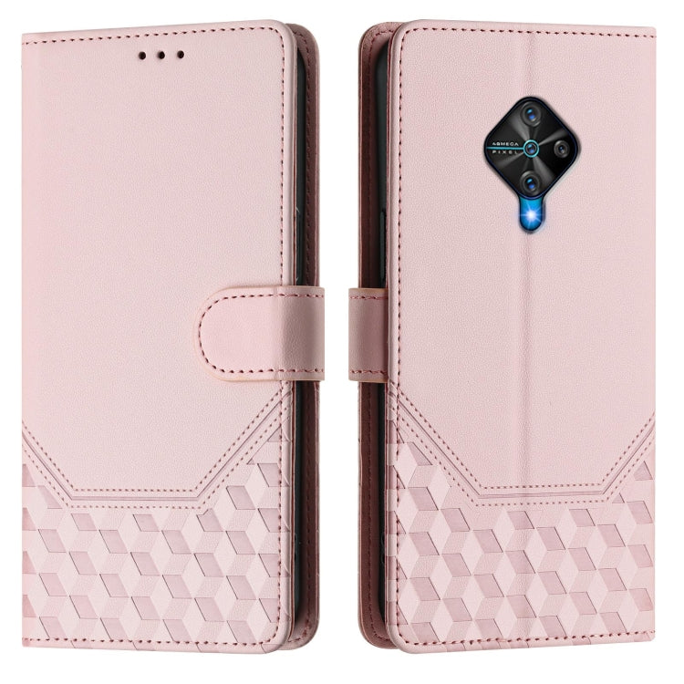 For vivo Y51a 2021 / Y33 4G 2021 Honeycomb Embossing RFID Leather Phone Case
