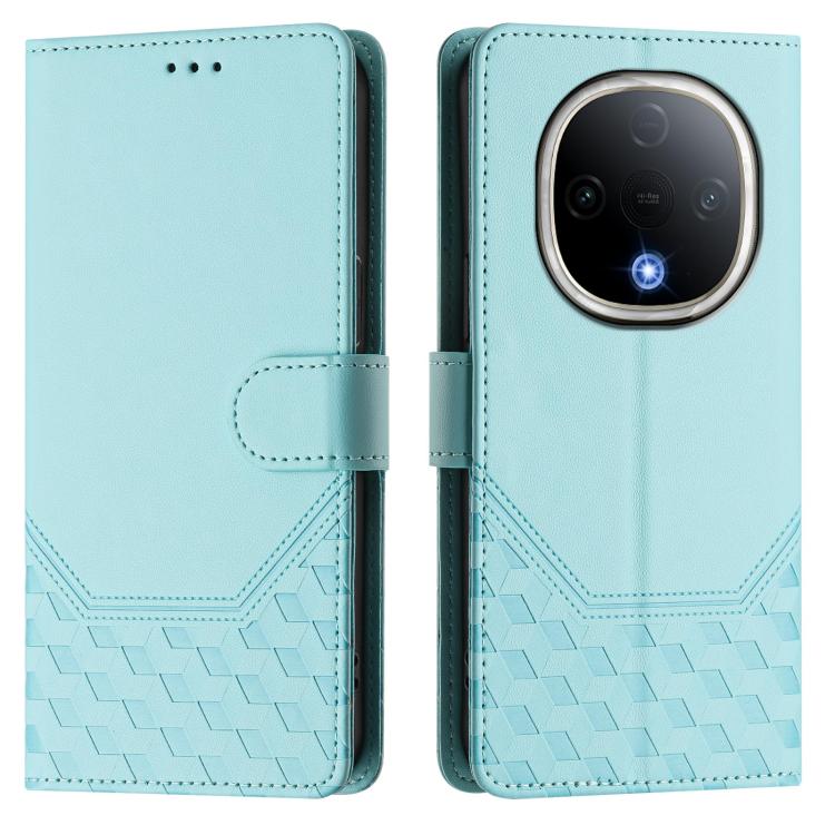 For vivo Y300 5G Honeycomb Embossing RFID Leather Phone Case