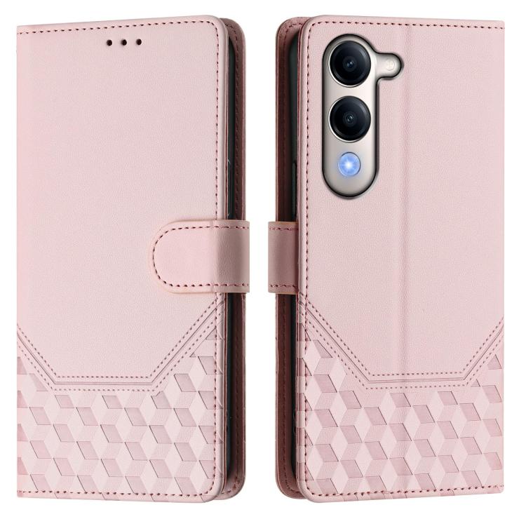 For vivo Y29s 5G / Y04 4G Global Honeycomb Embossing RFID Leather Phone Case