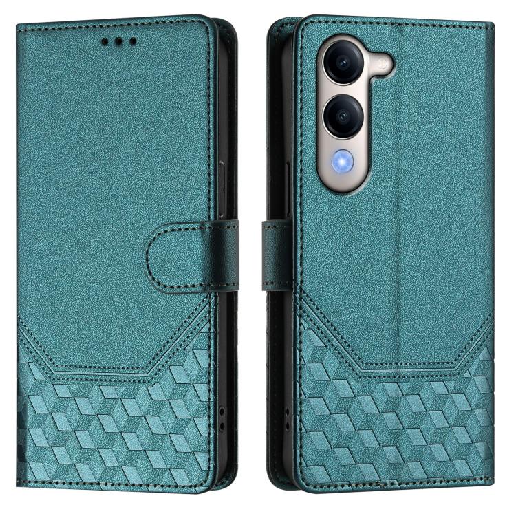 For vivo Y29s 5G / Y04 4G Global Honeycomb Embossing RFID Leather Phone Case