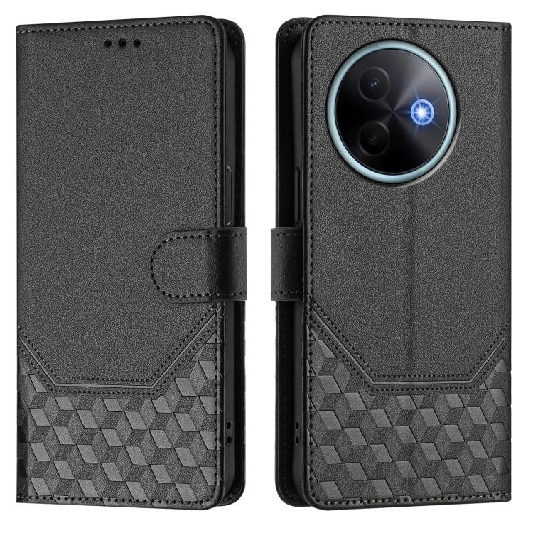 For vivo Y39 5G Global Honeycomb Embossing RFID Leather Phone Case