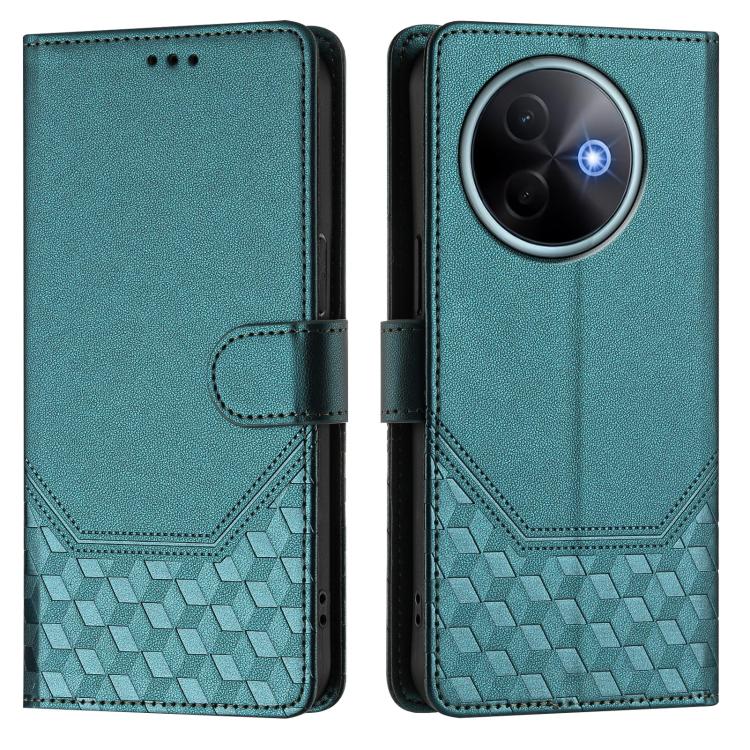 For vivo Y39 5G Global Honeycomb Embossing RFID Leather Phone Case