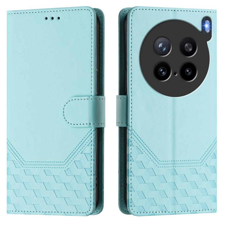 For vivo X200s 5G Honeycomb Embossing RFID Leather Phone Case