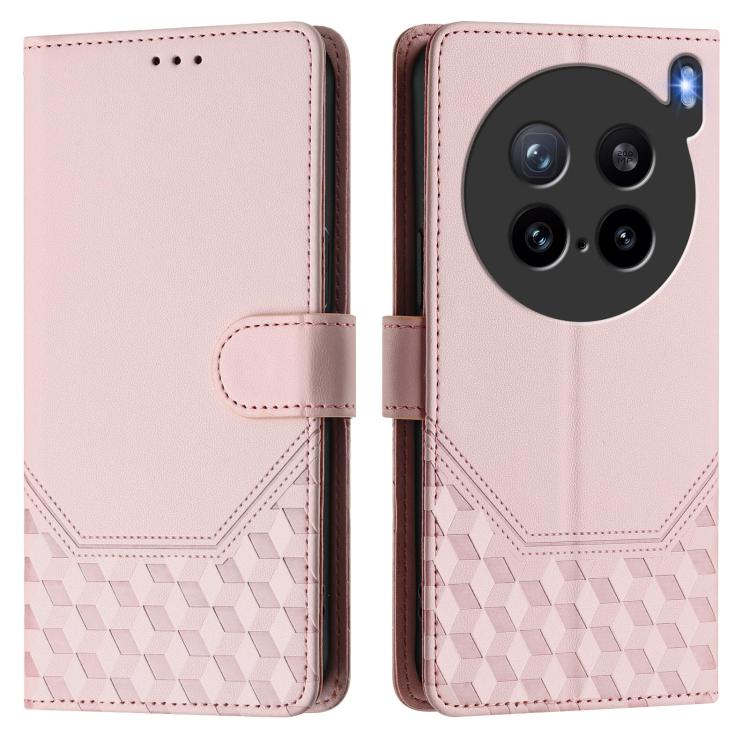 For vivo X200s 5G Honeycomb Embossing RFID Leather Phone Case