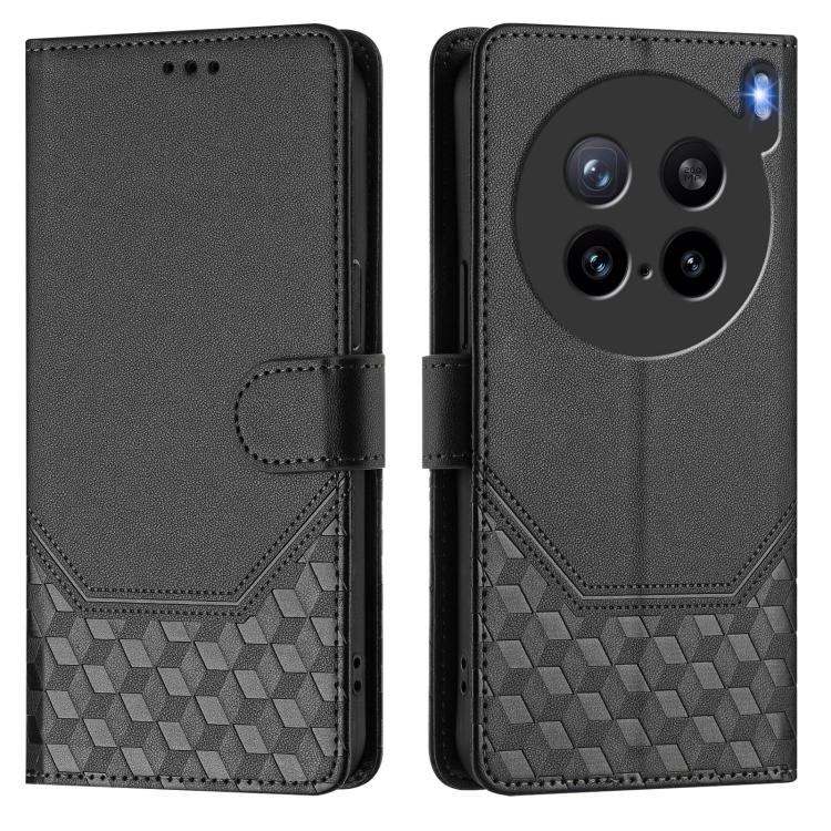 For vivo X200s 5G Honeycomb Embossing RFID Leather Phone Case