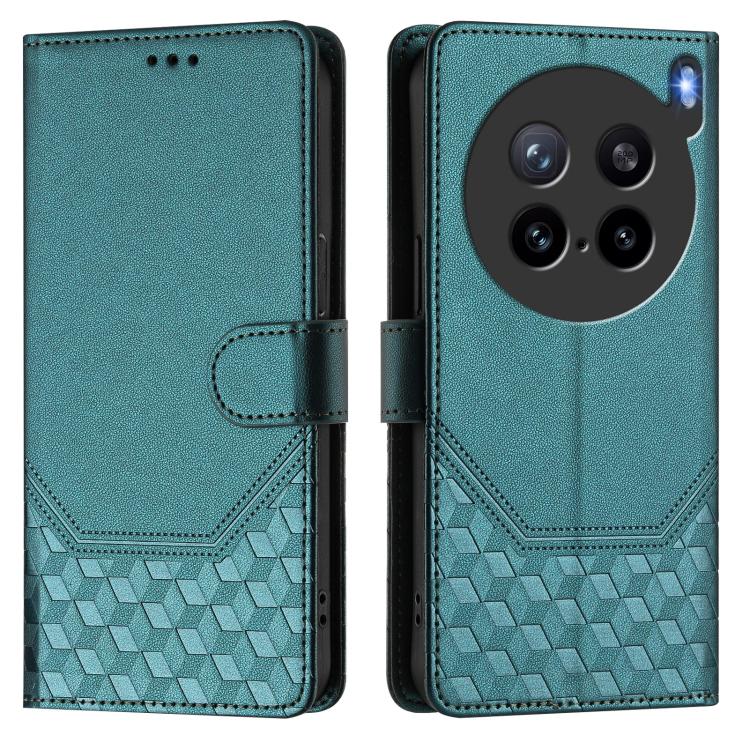 For vivo X200s 5G Honeycomb Embossing RFID Leather Phone Case