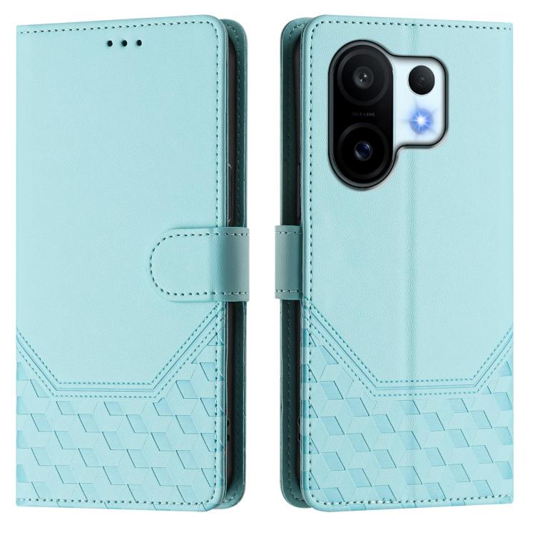 For vivo S30 Pro mini Honeycomb Embossing RFID Leather Phone Case