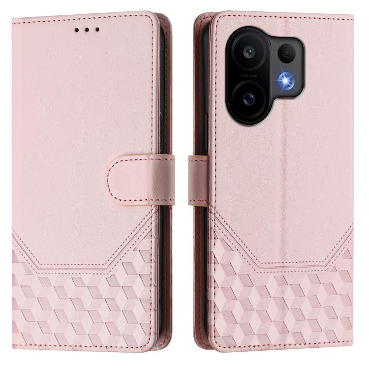 For vivo S30 Honeycomb Embossing RFID Leather Phone Case