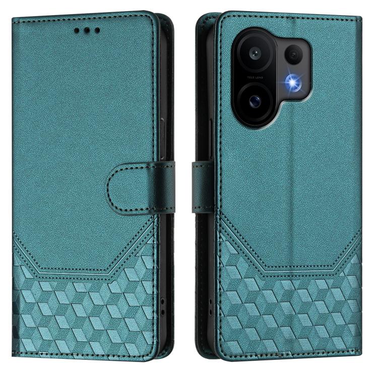 For vivo S30 Honeycomb Embossing RFID Leather Phone Case