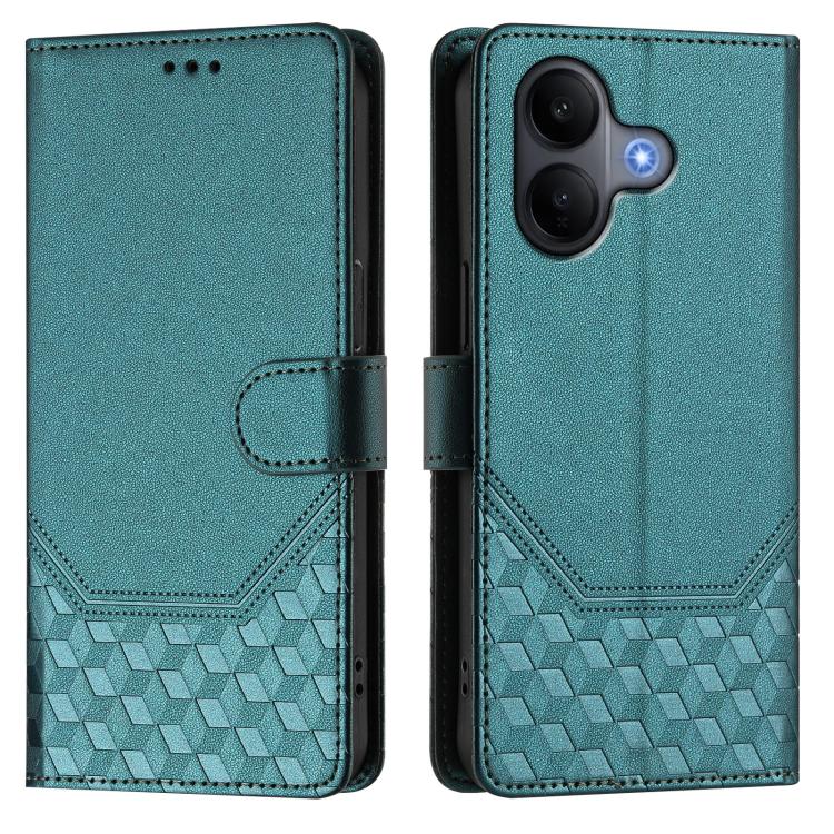 For vivo V60 Lite 5G Global Honeycomb Embossing RFID Leather Phone Case
