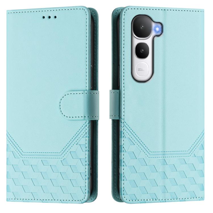 For vivo Y400 4G Honeycomb Embossing RFID Leather Phone Case
