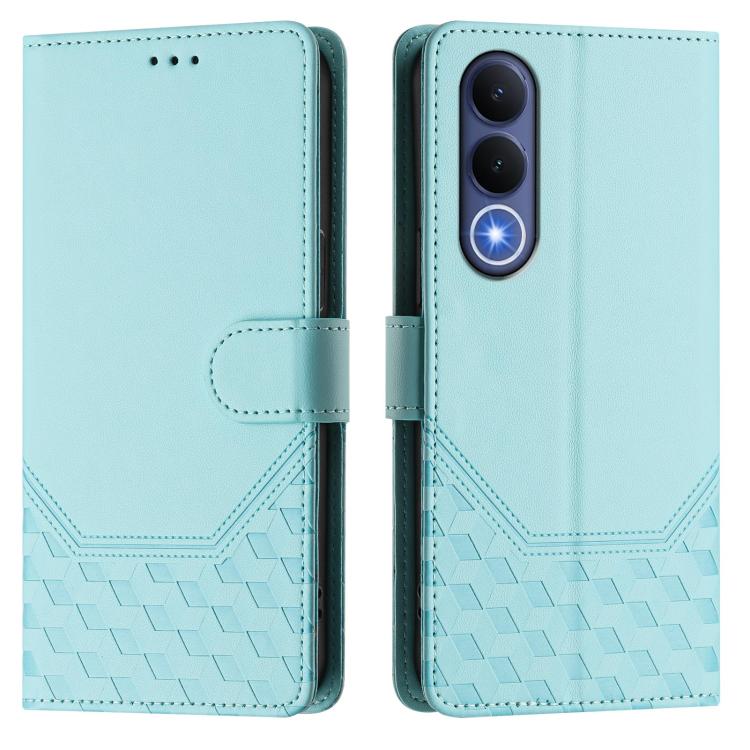 For vivo V70 FE 5G Honeycomb Embossing RFID Leather Phone Case