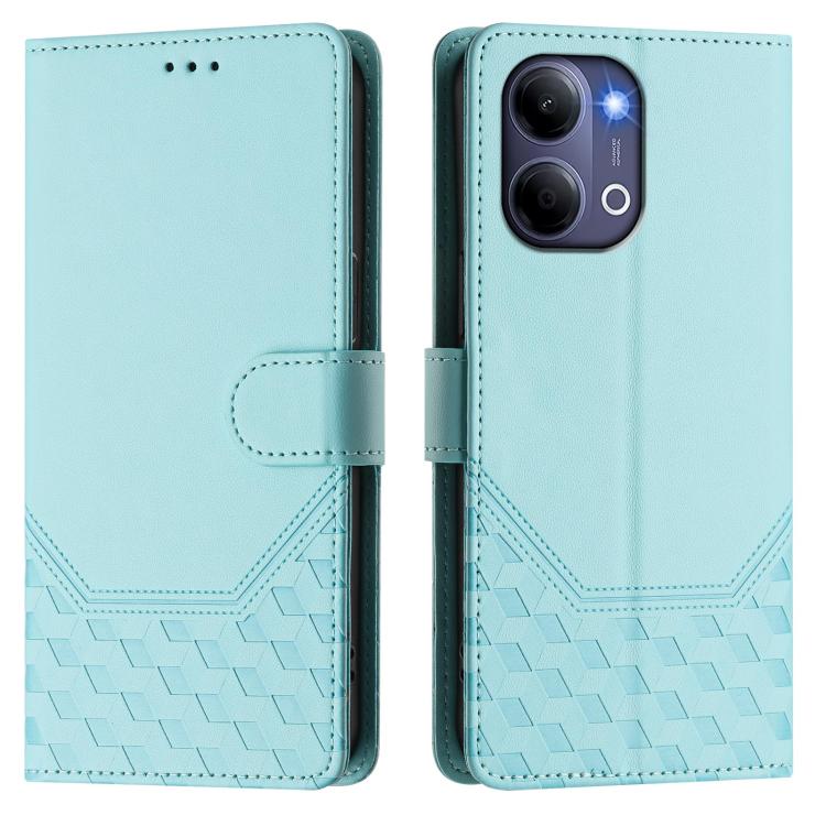 For vivo Y21 5G 2026 / Y05 4G Honeycomb Embossing RFID Leather Phone Case
