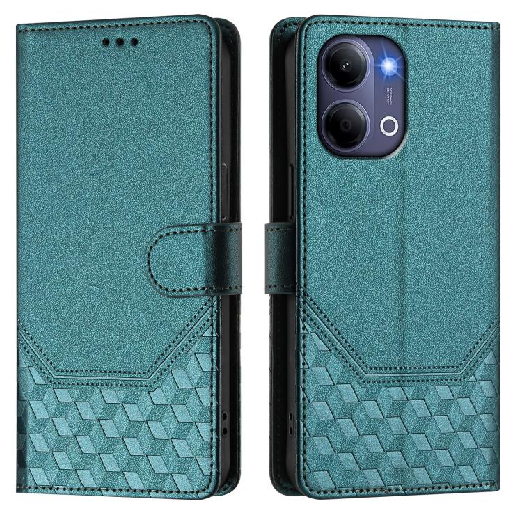 For vivo Y21 5G 2026 / Y05 4G Honeycomb Embossing RFID Leather Phone Case