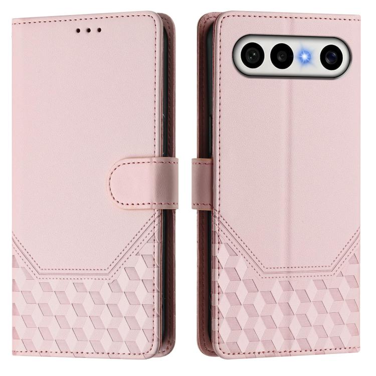 For vivo X300 FE / S50 Pro mini 5G Honeycomb Embossing RFID Leather Phone Case