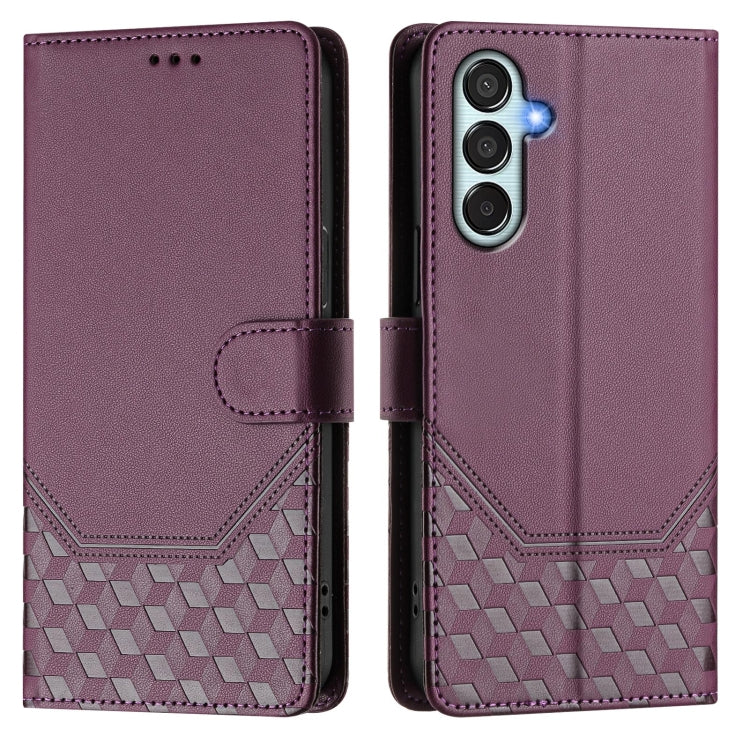 For Samsung Galaxy M15 5G / F15 5G Honeycomb Embossing RFID Leather Phone Case