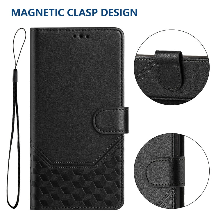 For Samsung Galaxy M33 5G Honeycomb Embossing RFID Leather Phone Case