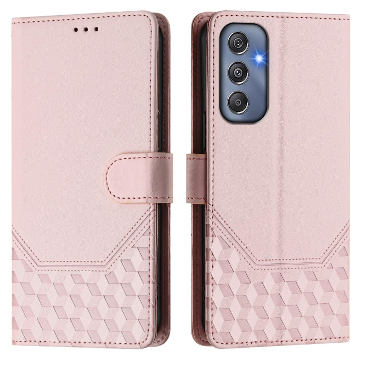 For Samsung Galaxy M34 5G / F34 5G Honeycomb Embossing RFID Leather Phone Case
