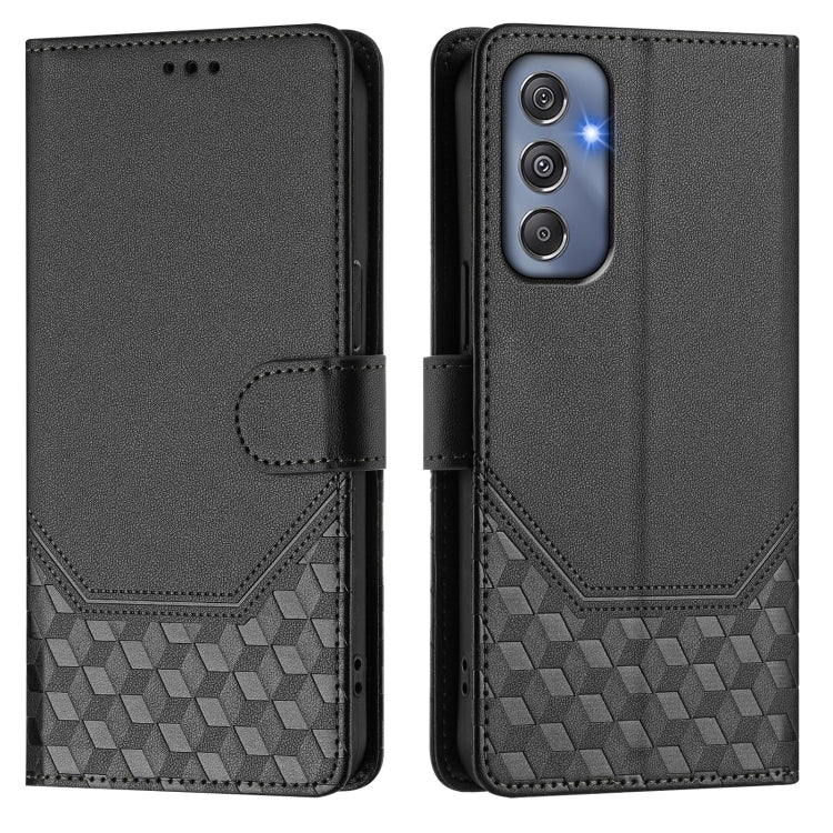 For Samsung Galaxy M34 5G / F34 5G Honeycomb Embossing RFID Leather Phone Case