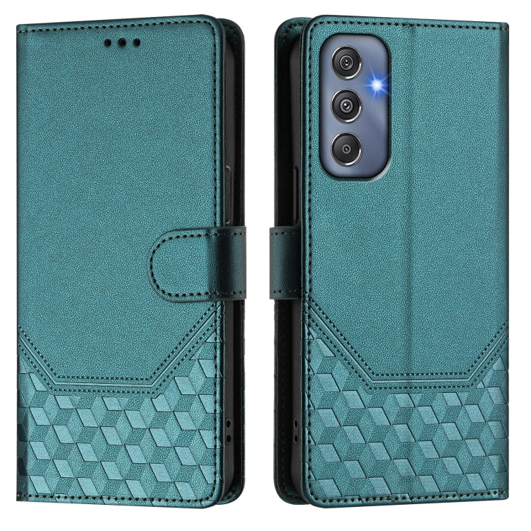 For Samsung Galaxy M34 5G / F34 5G Honeycomb Embossing RFID Leather Phone Case
