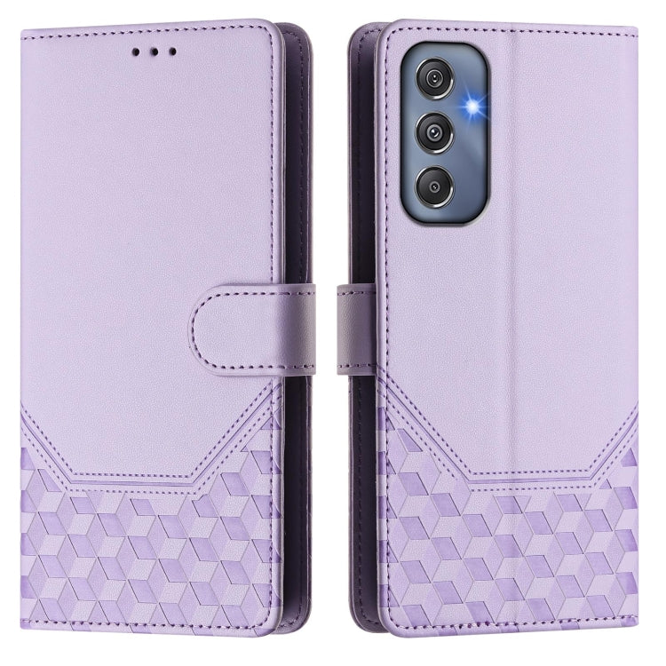 For Samsung Galaxy M34 5G / F34 5G Honeycomb Embossing RFID Leather Phone Case