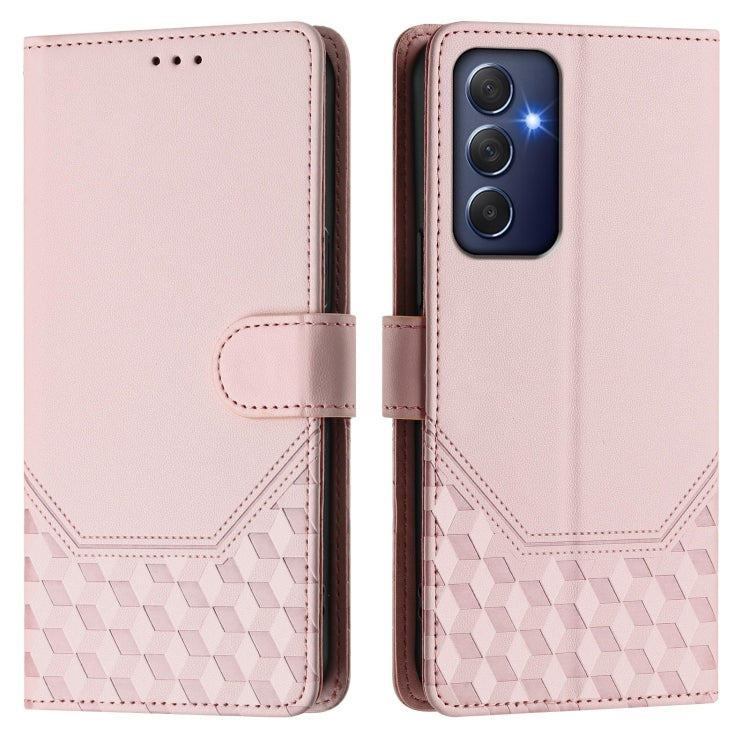 For Samsung Galaxy M54 5G / F54 5G Honeycomb Embossing RFID Leather Phone Case