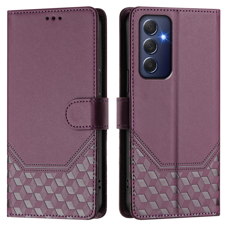 For Samsung Galaxy M54 5G / F54 5G Honeycomb Embossing RFID Leather Phone Case