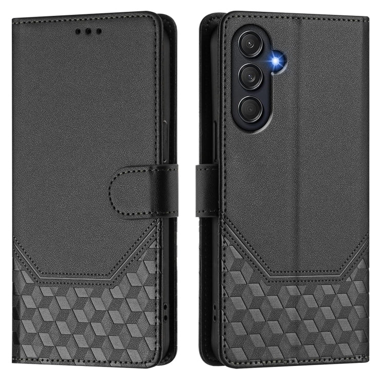 For Samsung Galaxy M55 / C55 5G Honeycomb Embossing RFID Leather Phone Case