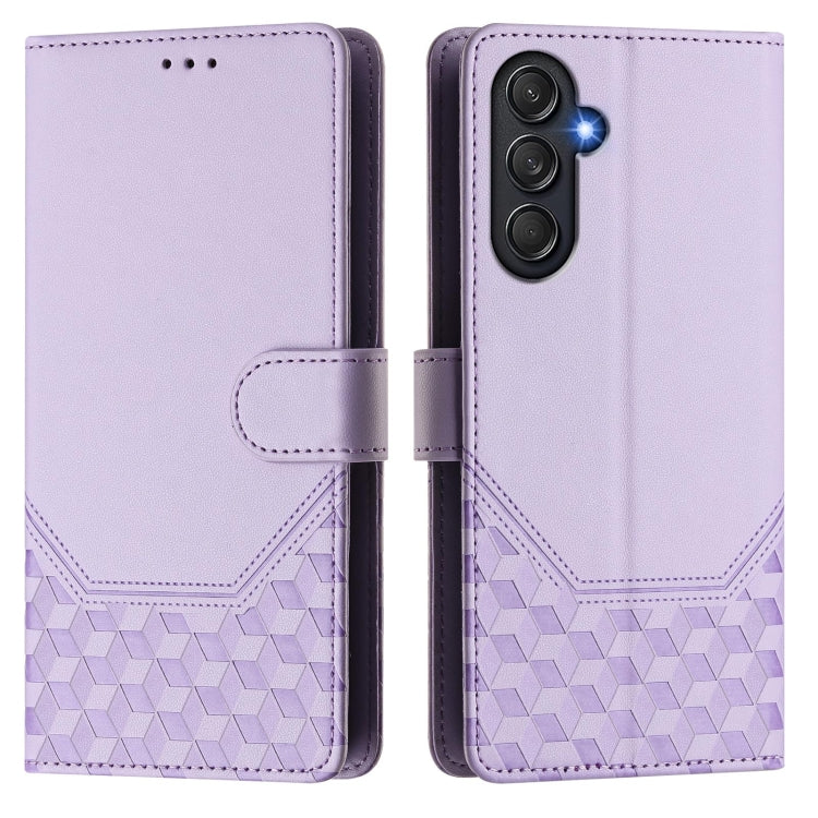 For Samsung Galaxy M55 / C55 5G Honeycomb Embossing RFID Leather Phone Case
