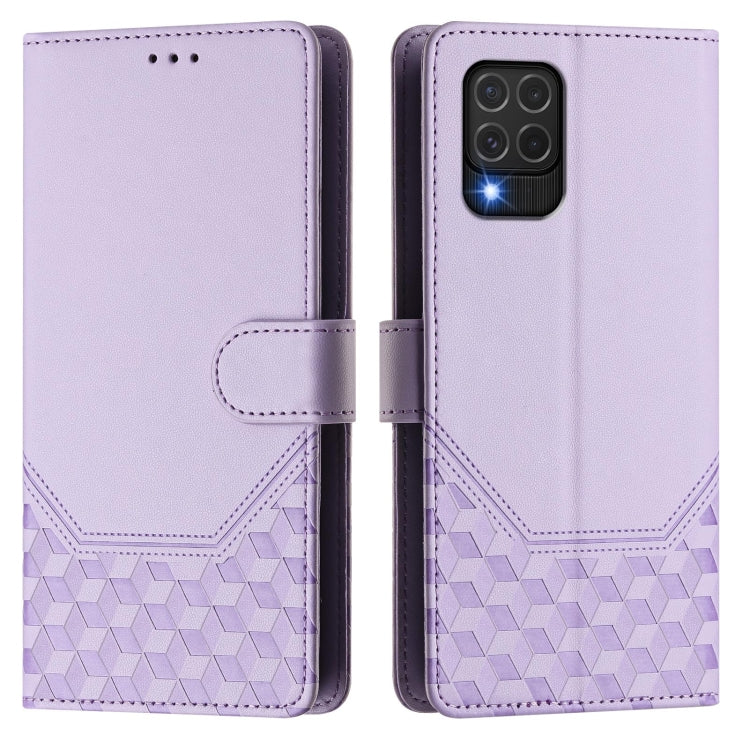 For Samsung Galaxy M62 / F62 4G Honeycomb Embossing RFID Leather Phone Case
