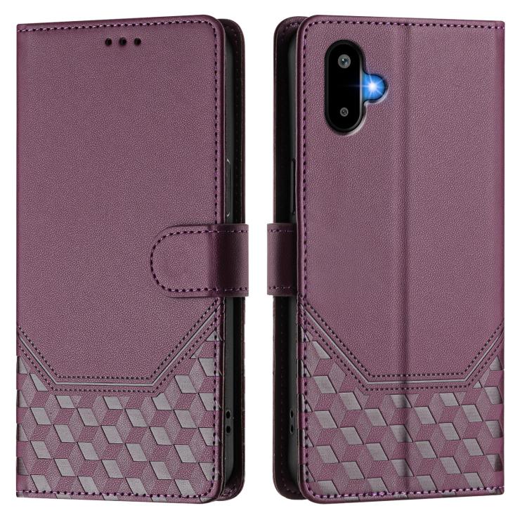 For Samsung Galaxy F06 5G / M06 5G Honeycomb Embossing RFID Leather Phone Case