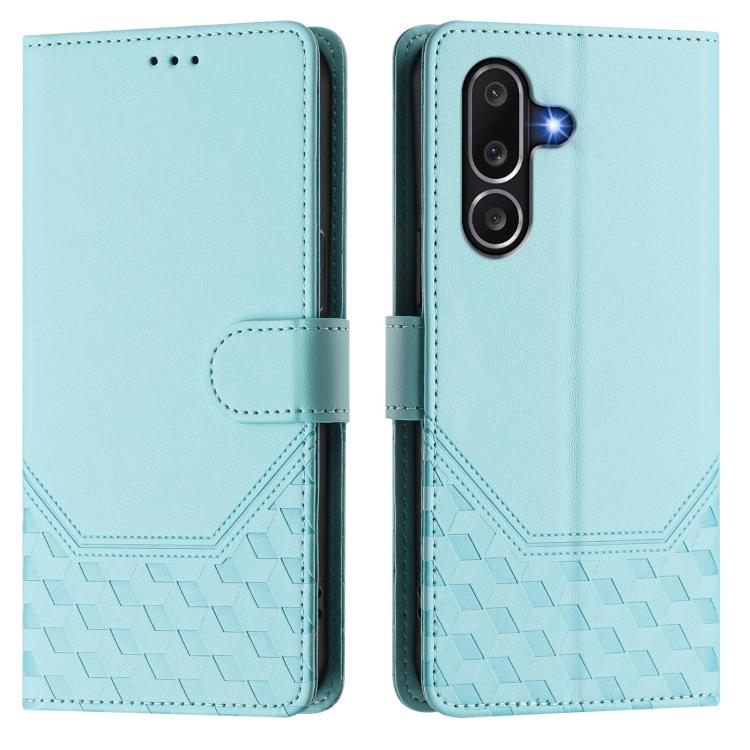 For Samsung Galaxy M56 5G Honeycomb Embossing RFID Leather Phone Case