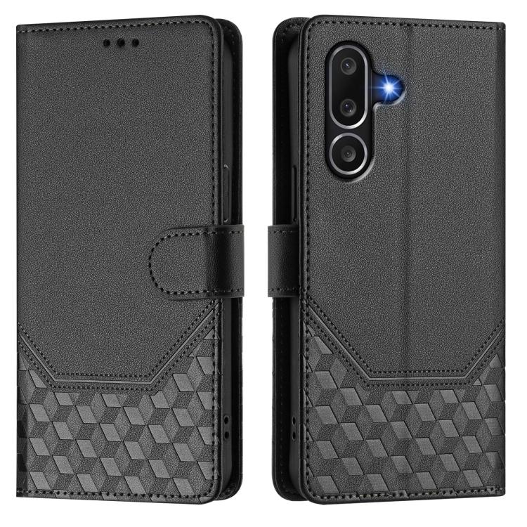 For Samsung Galaxy M56 5G Honeycomb Embossing RFID Leather Phone Case