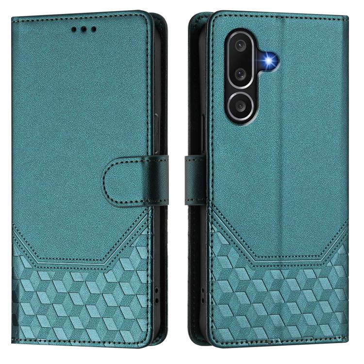 For Samsung Galaxy M56 5G Honeycomb Embossing RFID Leather Phone Case