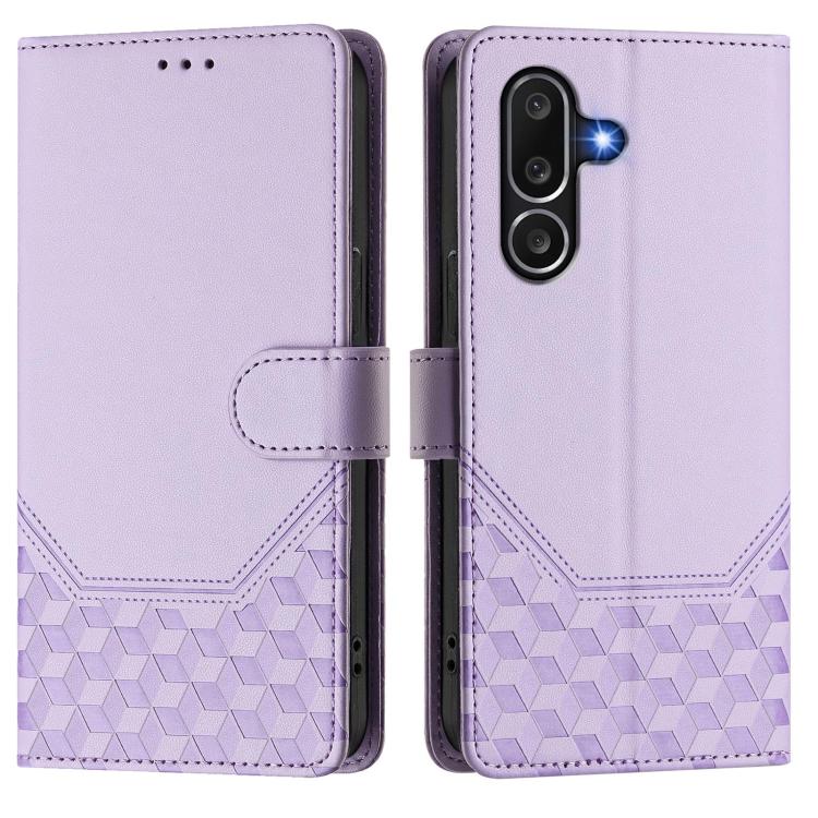 For Samsung Galaxy M56 5G Honeycomb Embossing RFID Leather Phone Case