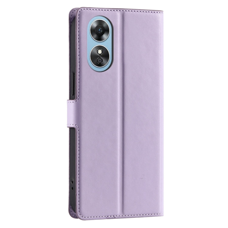 For OPPO A17 4G / A17K Global Voltage Ultra-thin Dot Leather Phone Case