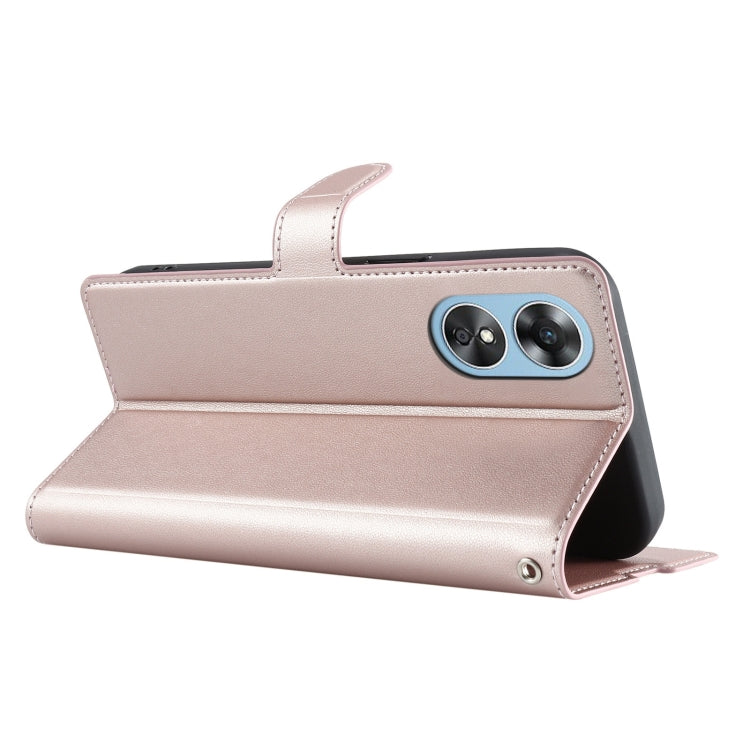 For OPPO A17 4G / A17K Global Voltage Ultra-thin Dot Leather Phone Case