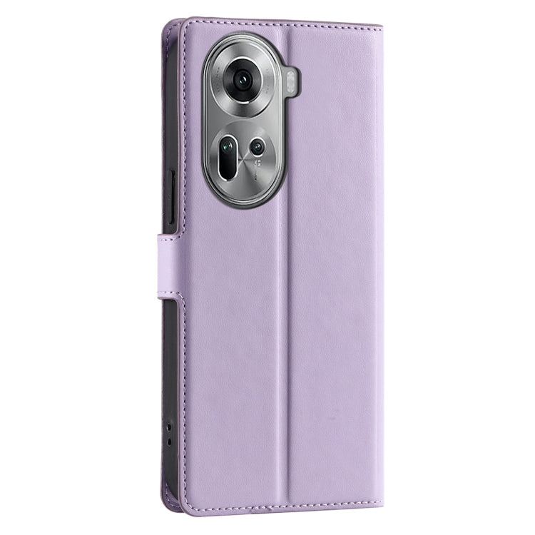 For OPPO Reno11 Global Voltage Ultra-thin Dot Leather Phone Case