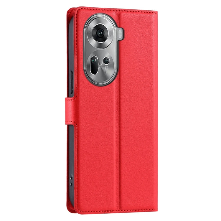 For OPPO Reno11 Global Voltage Ultra-thin Dot Leather Phone Case