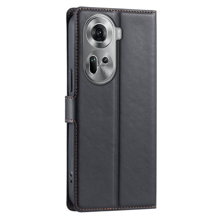 For OPPO Reno11 Global Voltage Ultra-thin Dot Leather Phone Case